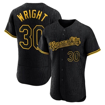 Kyle Wright Men's Authentic Kansas City Royals Black Snake Skin City Jersey