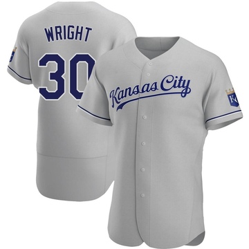 Kyle Wright Men's Authentic Kansas City Royals Gray Road Jersey