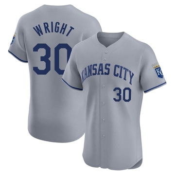 Kyle Wright Men's Elite Kansas City Royals Gray Road Jersey