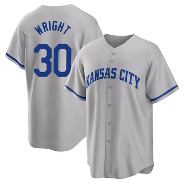 Kyle Wright Men's Replica Kansas City Royals Gray 2022 Road Jersey