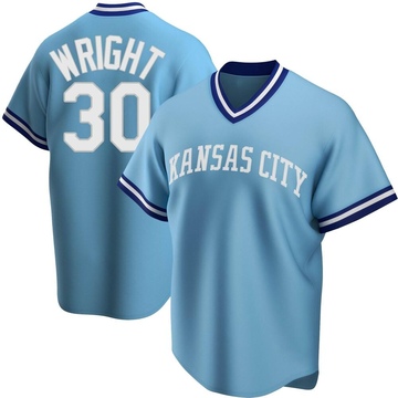 Kyle Wright Men's Replica Kansas City Royals Light Blue Road Cooperstown Collection Jersey