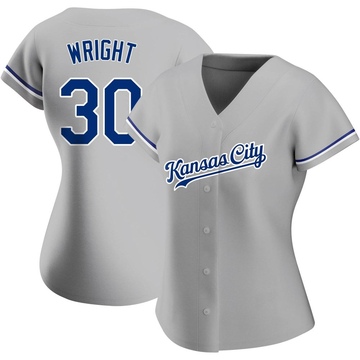 Kyle Wright Women's Authentic Kansas City Royals Gray Road Jersey