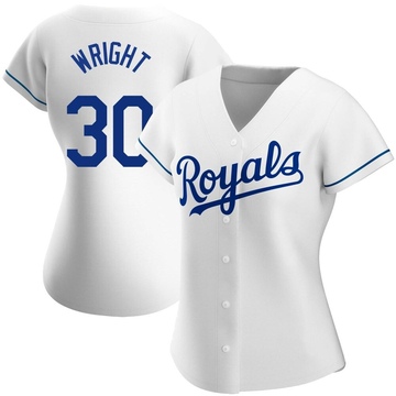 Kyle Wright Women's Authentic Kansas City Royals White Home Jersey