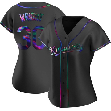 Kyle Wright Women's Replica Kansas City Royals Black Holographic Alternate Jersey