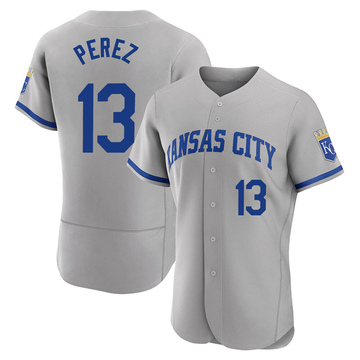 Salvador Perez Men's Authentic Kansas City Royals Gray 2022 Road Jersey