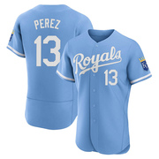 Salvador Perez Men's Authentic Kansas City Royals Light Blue 2022 Alternate Jersey