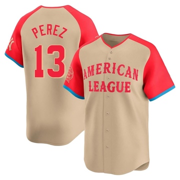 Salvador Perez Men's Limited Kansas City Royals Cream American League 2024 All-Star Game Jersey