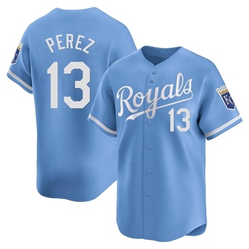 Salvador Perez Men's Limited Kansas City Royals Light Blue Alternate Jersey