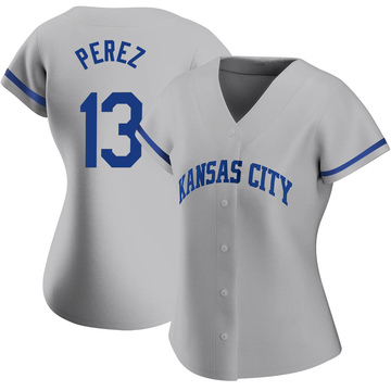 Salvador Perez Women's Authentic Kansas City Royals Gray 2022 Road Jersey