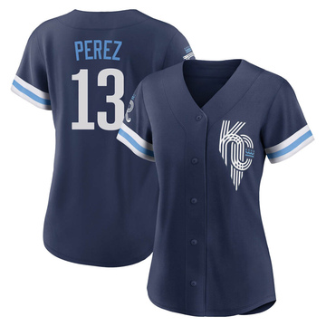 Salvador Perez Kansas City Royals Boys Light Blue Alternate 1 Baseball Jersey, Light Blue, 100% POLYESTER, Size 4, Rally House