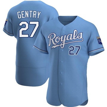 Tyler Gentry Men's Authentic Kansas City Royals Light Blue Alternate Jersey