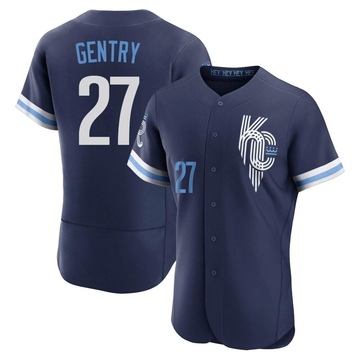 Tyler Gentry Men's Authentic Kansas City Royals Navy 2022 City Connect Jersey