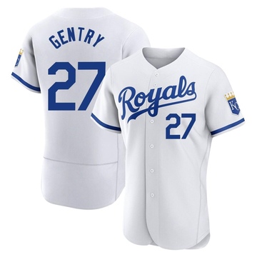 Tyler Gentry Men's Authentic Kansas City Royals White 2022 Home Jersey