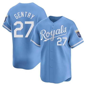 Tyler Gentry Men's Limited Kansas City Royals Light Blue Alternate Jersey