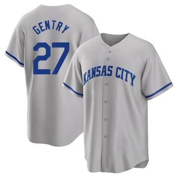 Tyler Gentry Men's Replica Kansas City Royals Gray 2022 Road Jersey