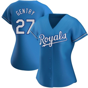 Tyler Gentry Women's Authentic Kansas City Royals Light Blue Alternate Jersey