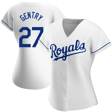 Tyler Gentry Women's Authentic Kansas City Royals White Home Jersey