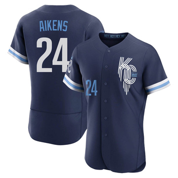 Willie Aikens Men's Authentic Kansas City Royals Navy 2022 City Connect Jersey