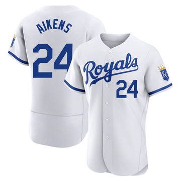 Willie Aikens Men's Authentic Kansas City Royals White 2022 Home Jersey