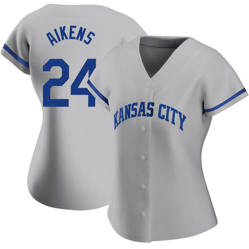 Willie Aikens Women's Authentic Kansas City Royals Gray 2022 Road Jersey